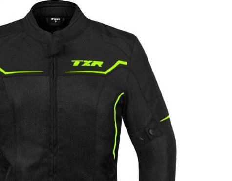 Dámská bunda na motorku TXR Aero černo-fluo žlutá