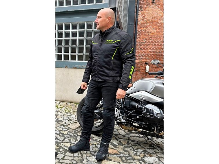 Bunda na motorku TXR Aero černo-fluo žlutá