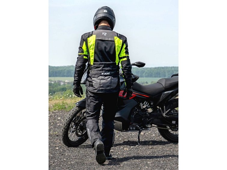 Bunda na motorku TXR Tracer černo-šedo-fluo žlutá
