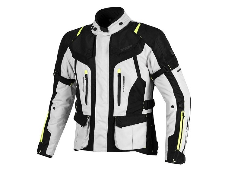 Bunda na motorku TXR Expedition černo-šedo-fluo žlutá