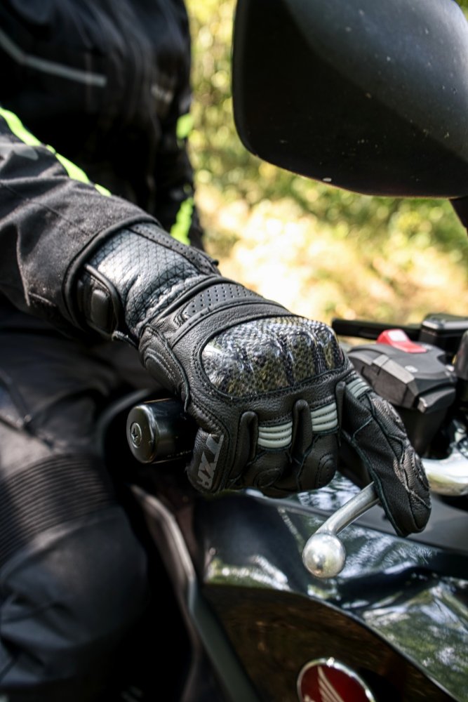 Rukavice na motorku TXR Spartan černo-šedé – foto 3