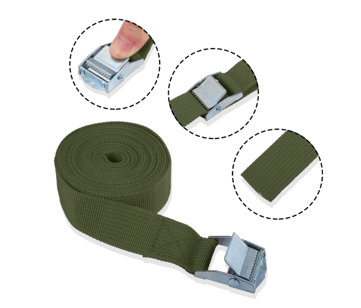 Upínací popruh s kovovou sponou TXR 25mm army zelený
