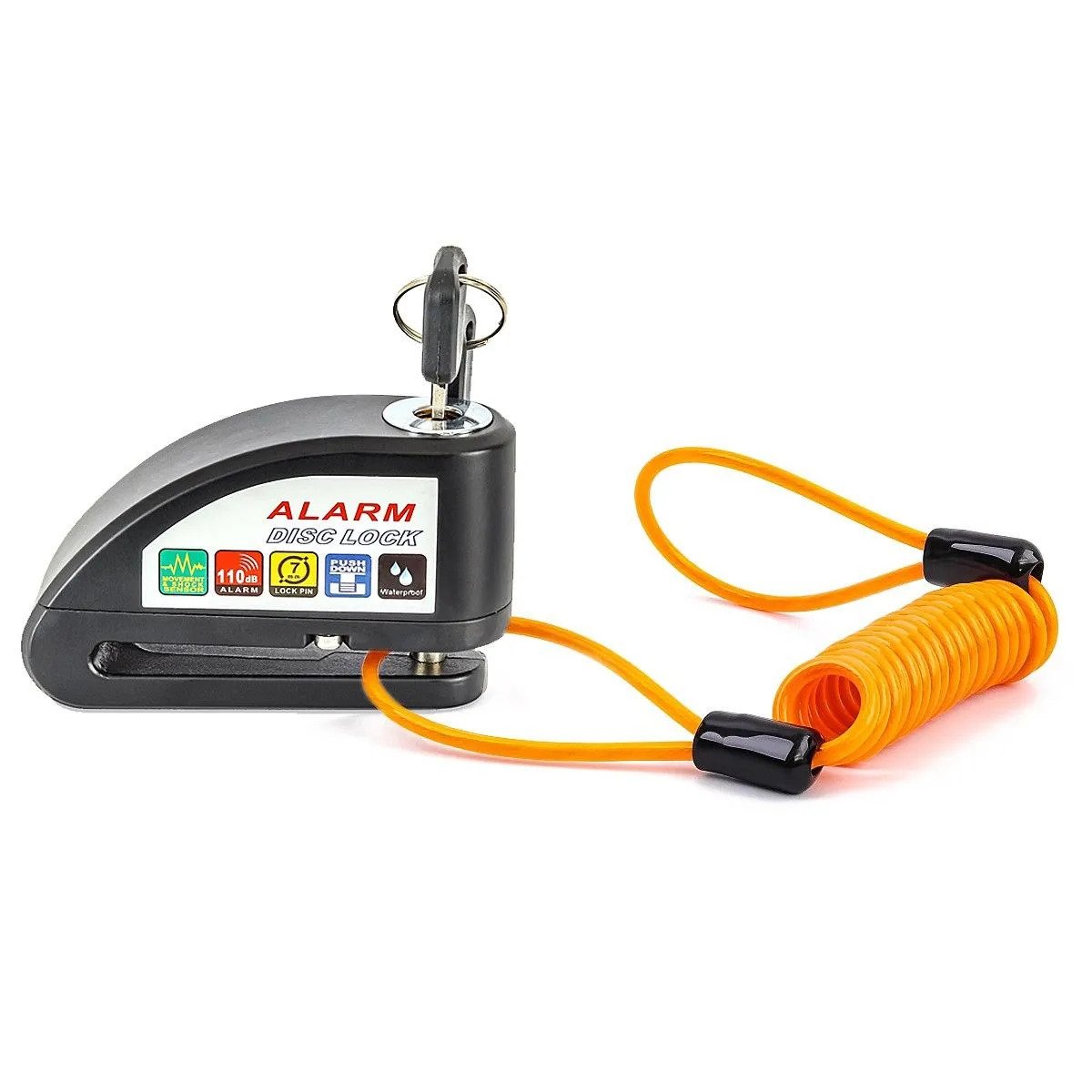 Zámek na motorku s alarmem 110db TXR černý