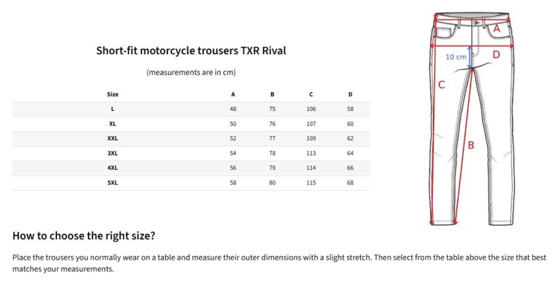 Zkrácené kalhoty na motorku TXR Rival černé – foto 6