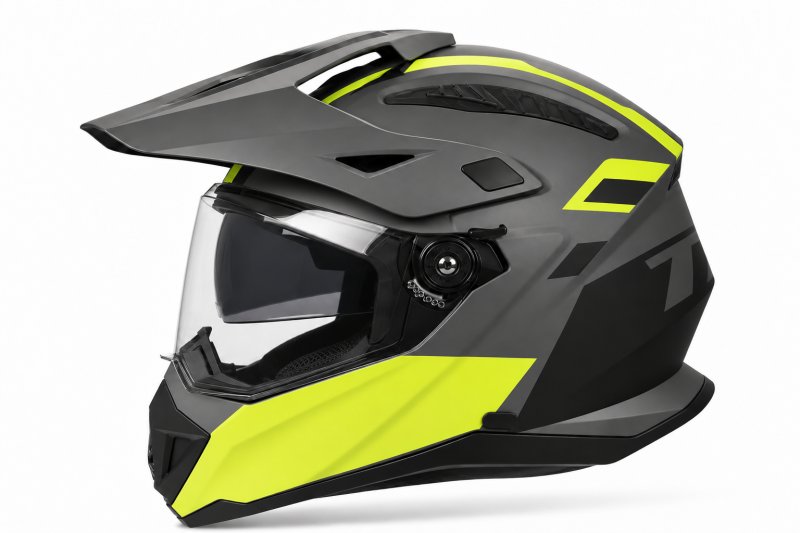 Enduro přilba TXR Explorer černo-šedo-fluo žlutá – foto 2