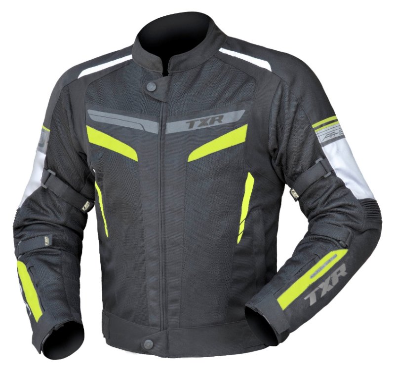 Bunda na motorku TXR Alpine černo-fluo žlutá
