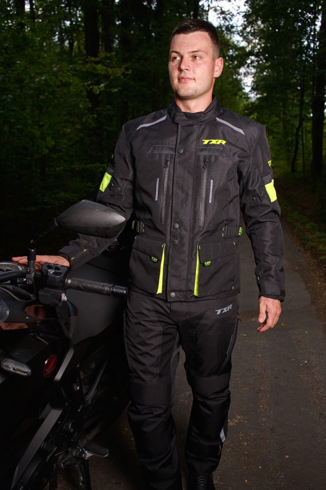 Bunda na motorku TXR Visper černo-fluo žlutá – foto 9