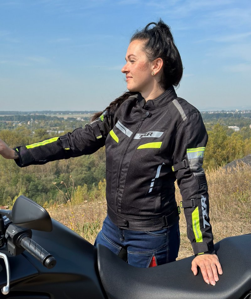 Dámská bunda na motorku TXR Alpine černo-fluo žlutá – foto 3