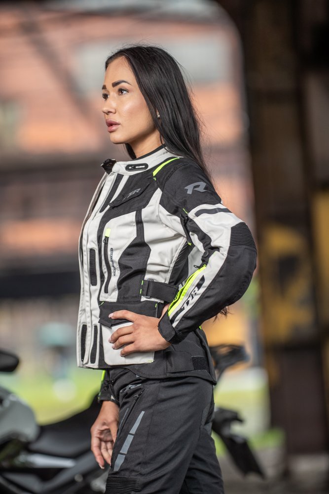 Dámská bunda na motorku TXR Expedition černo-šedo-fluo žlutá – foto 13