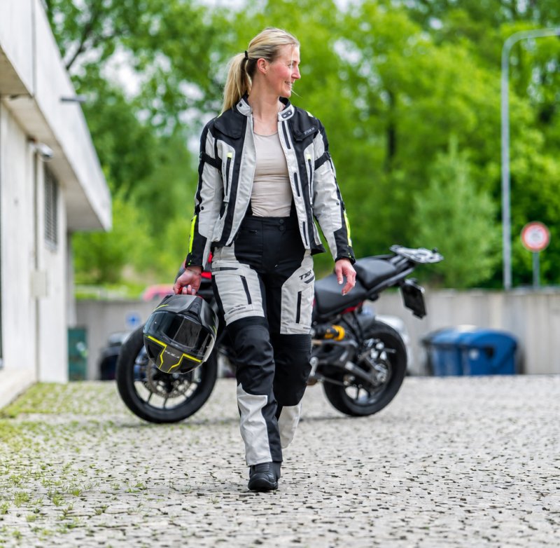Dámská bunda na motorku TXR Expedition černo-šedo-fluo žlutá – foto 11