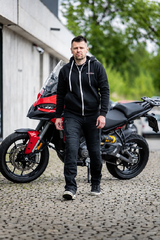 Jeansy na motorku TXR Patriot černé – foto 8