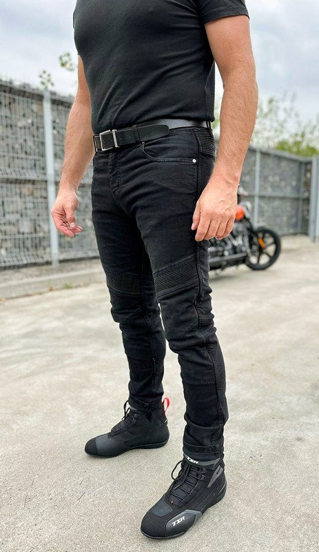 Jeansy na motorku TXR Vector černé – foto 4